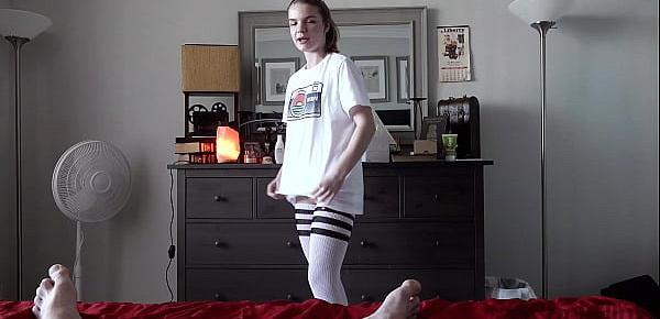  Seductive Step Sister Fucks Step Brother in Thigh-High Socks Preview - Dahlia Red  Emma Johnson